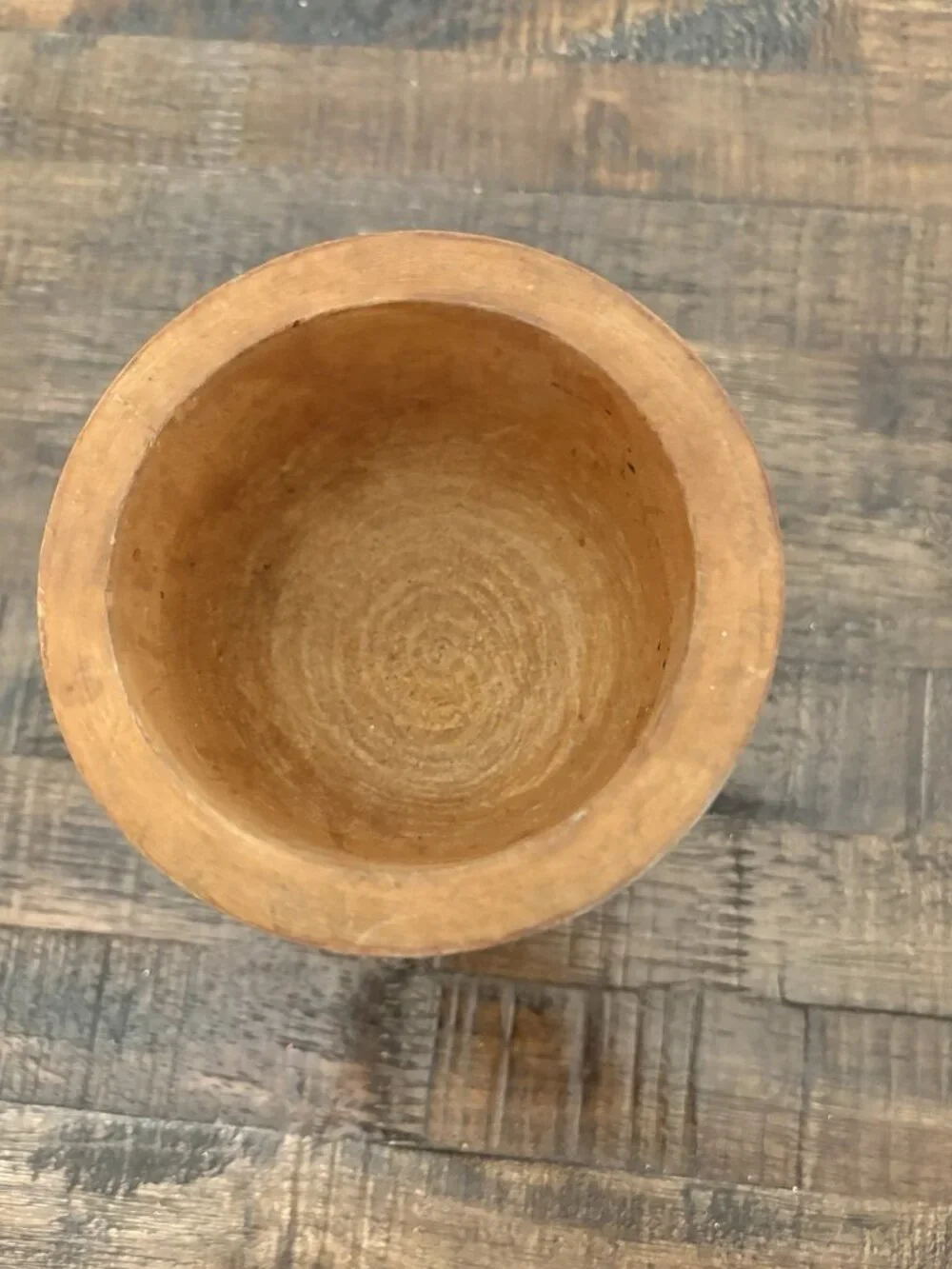 Vintage Italy Turned Wood Pestle & Mortar Set